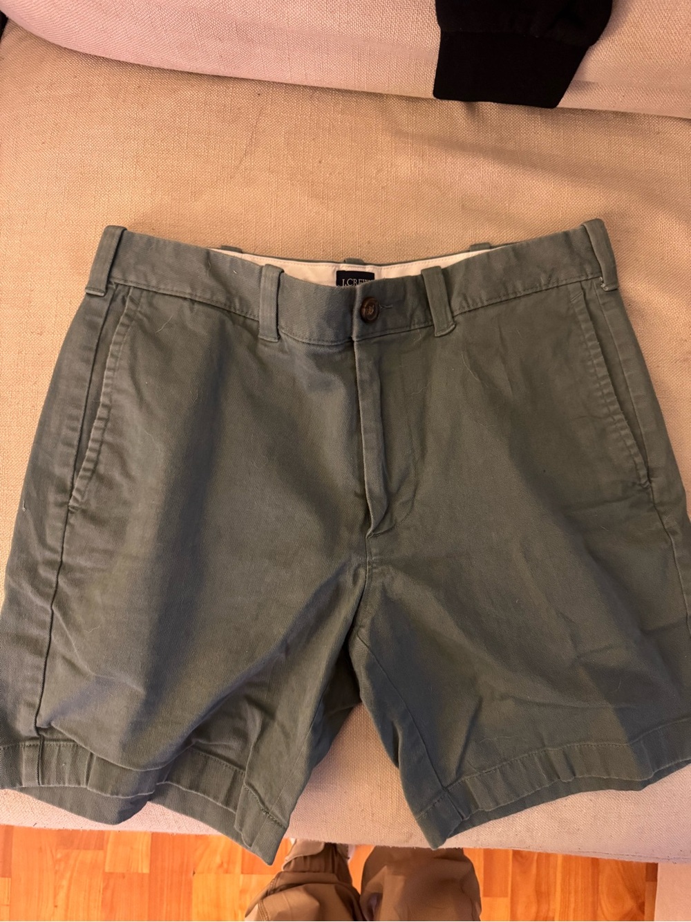 J. Crew Men's Flat Front Chino Shorts - Sage